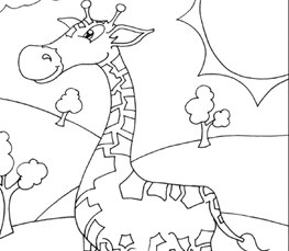 giraffe coloring picture