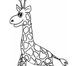 giraffe to color